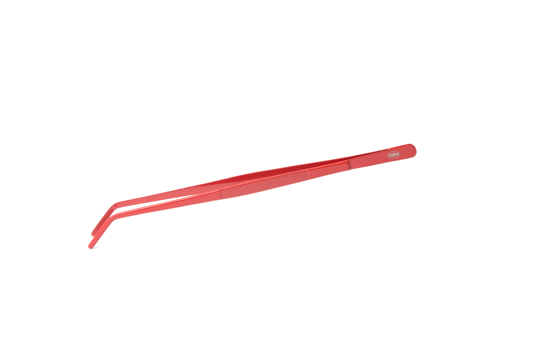 Tweezer 12″ Angled Red Redline Science