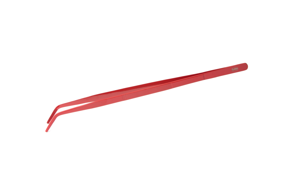 Tweezers 20″ Angled Red Redline Science